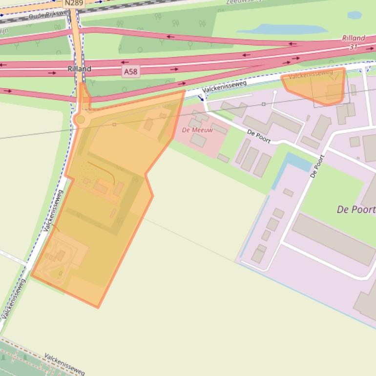 Kaart van postcodegebied 4411RJ.