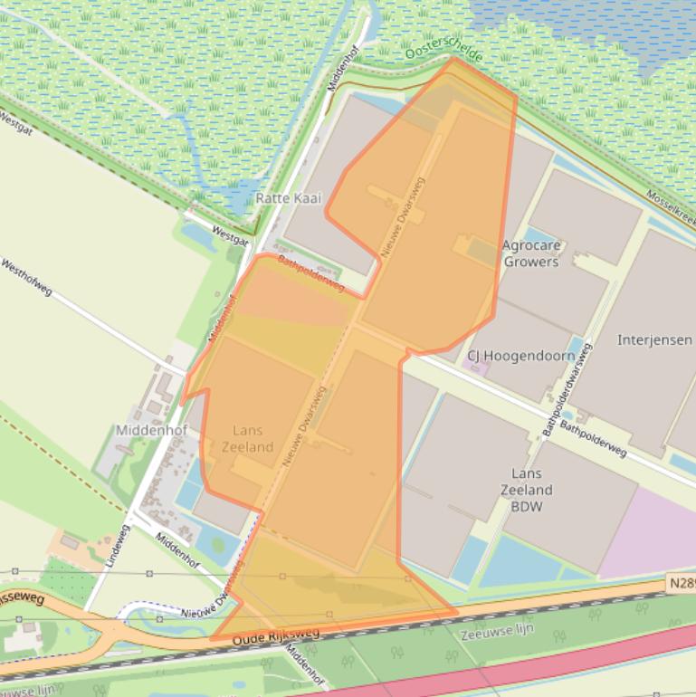 Kaart van postcodegebied 4411TG.