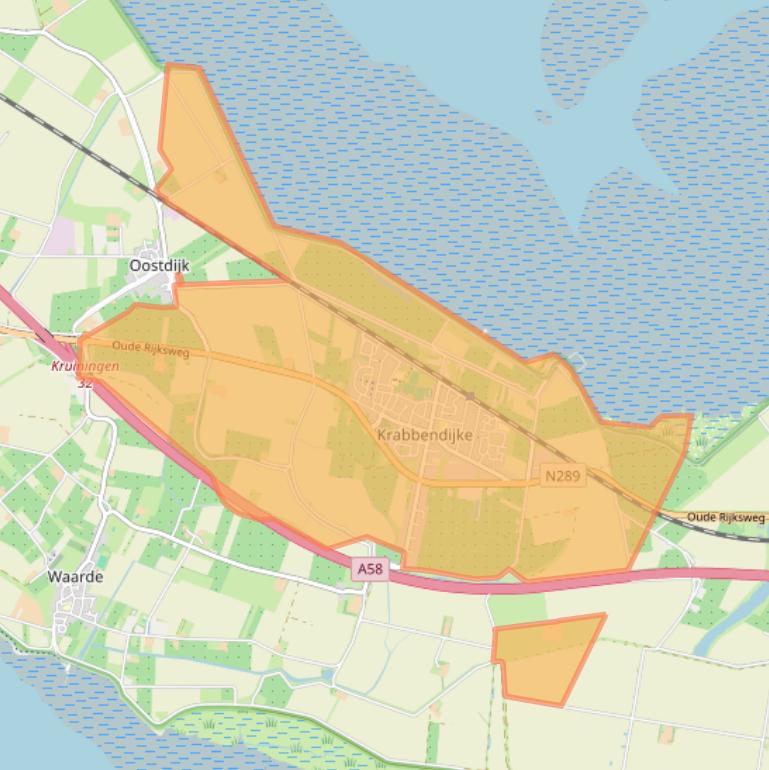 Kaart van postcodegebied 4413.