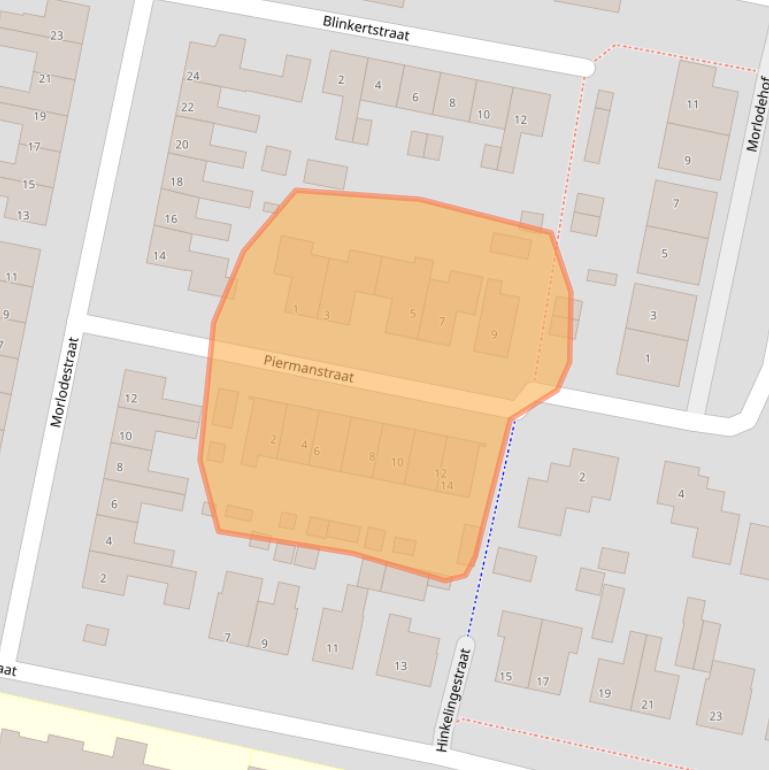 Kaart van postcodegebied 4413AK.