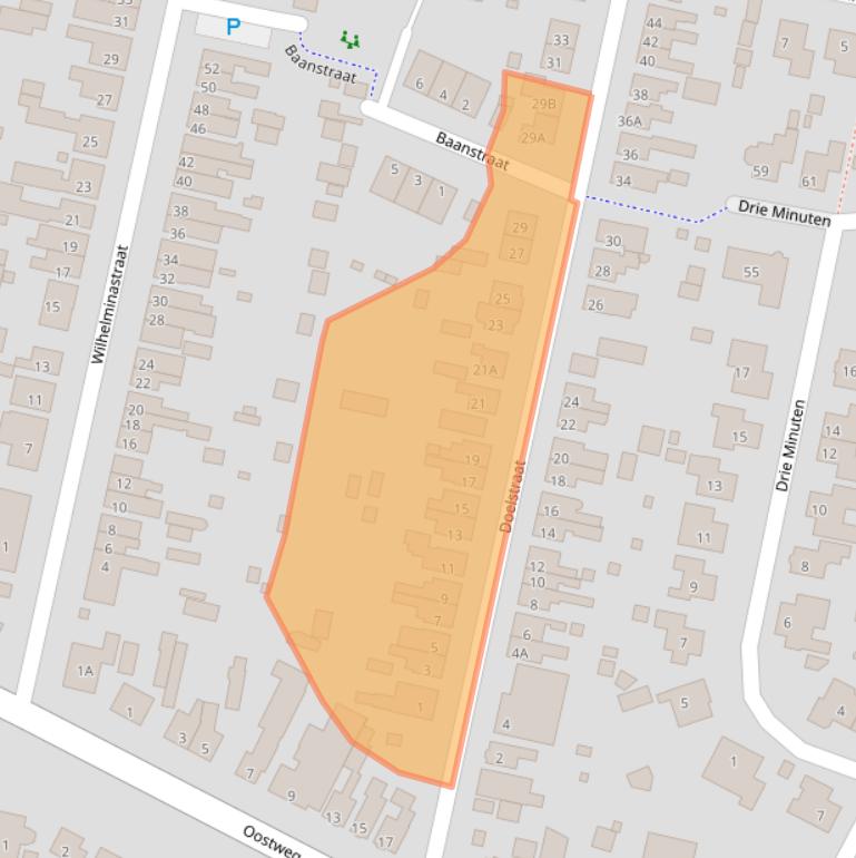 Kaart van postcodegebied 4413BE.