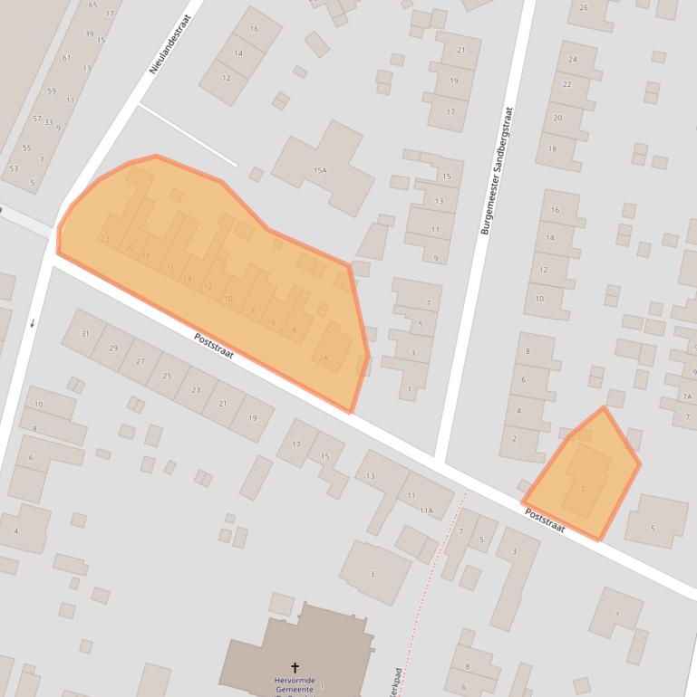 Kaart van postcodegebied 4413CK.