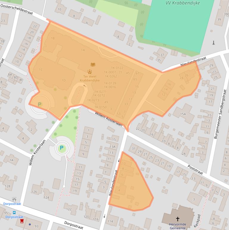 Kaart van postcodegebied 4413CP.