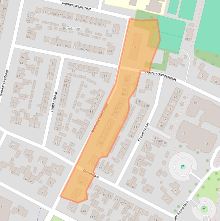 Kaart van postcodegebied 4413CZ.