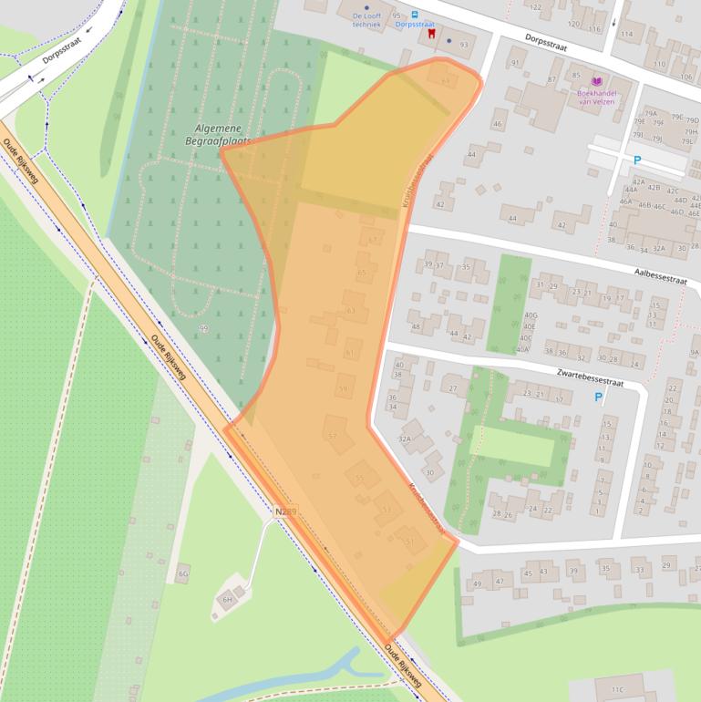 Kaart van postcodegebied 4413DB.