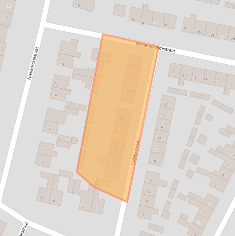 Kaart van postcodegebied 4413EA.
