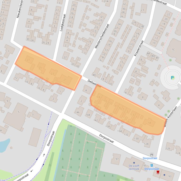Kaart van postcodegebied 4413EC.
