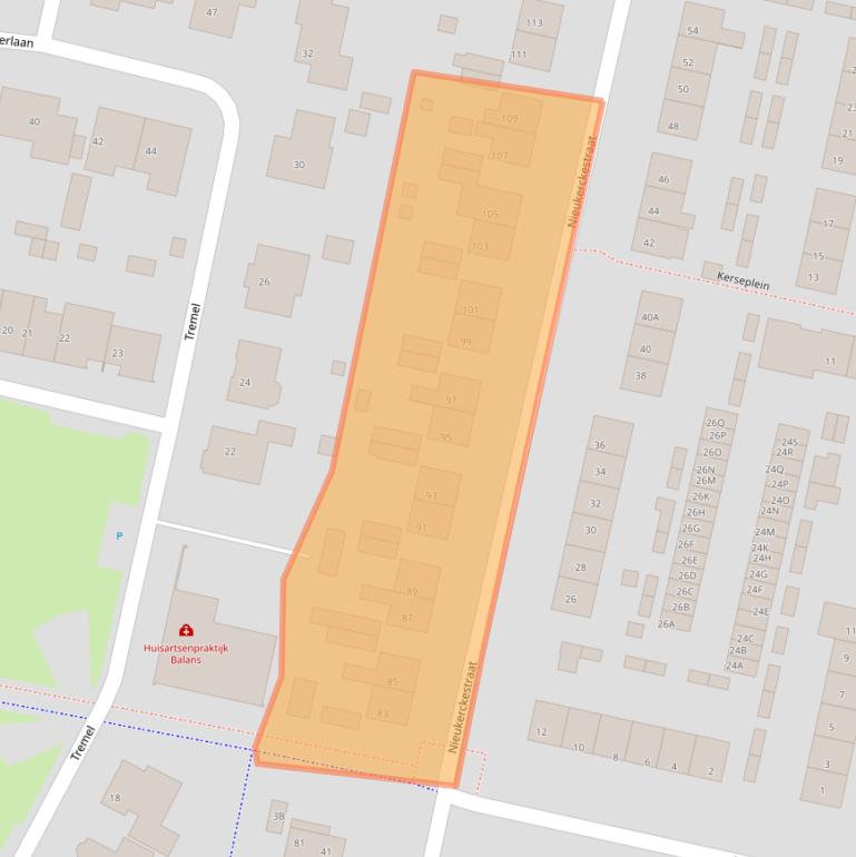 Kaart van postcodegebied 4413EK.