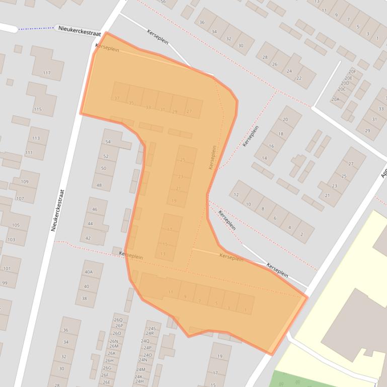 Kaart van postcodegebied 4413EV.