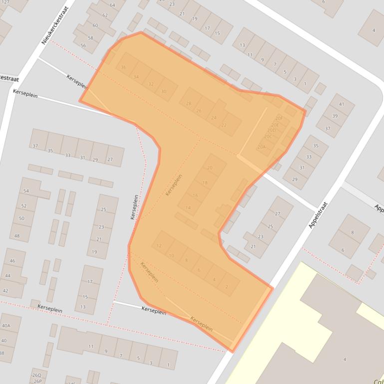 Kaart van postcodegebied 4413EW.