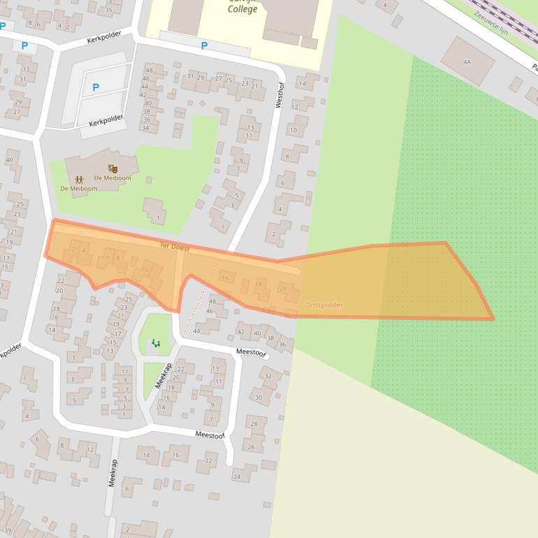 Kaart van postcodegebied 4413GL.