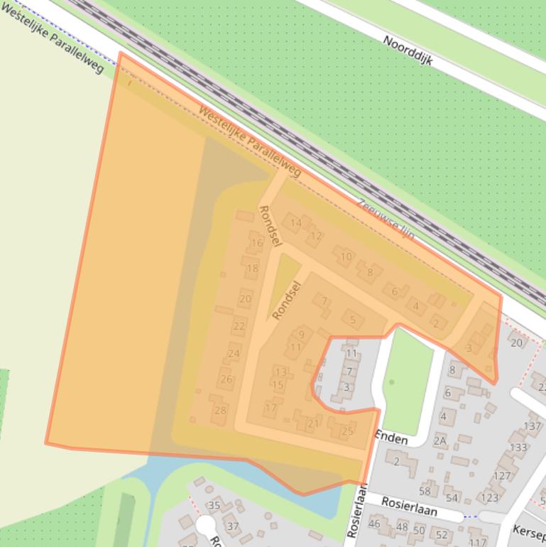 Kaart van postcodegebied 4413HG.