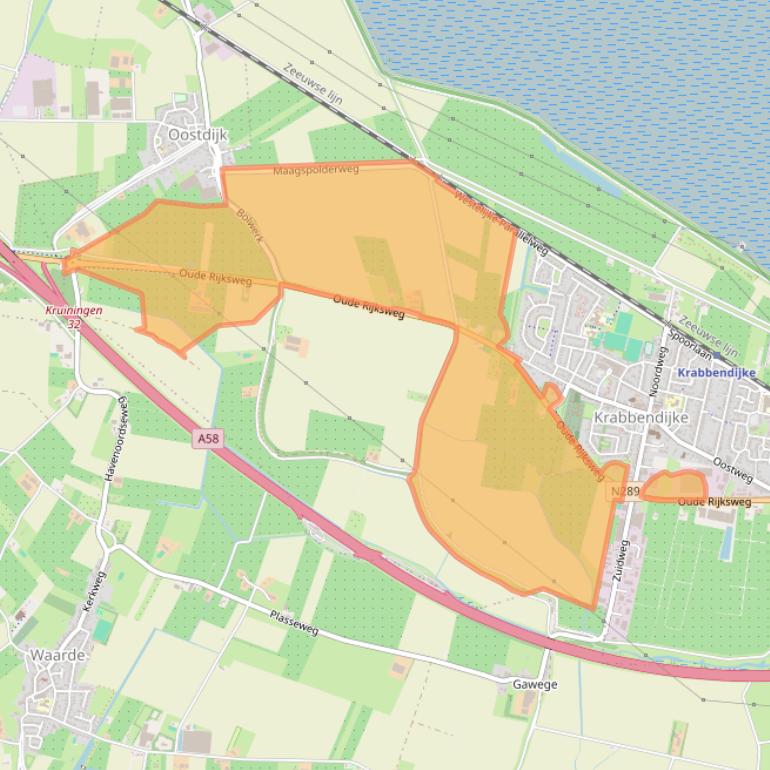 Kaart van postcodegebied 4413NA.