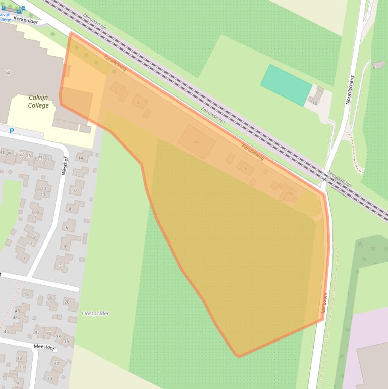 Kaart van postcodegebied 4413NJ.