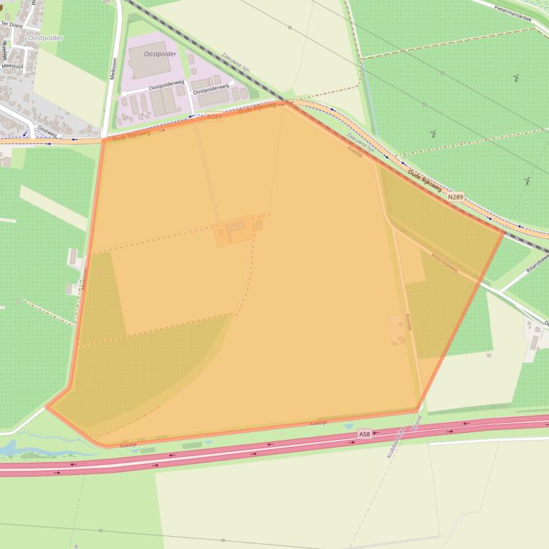 Kaart van postcodegebied 4413RB.