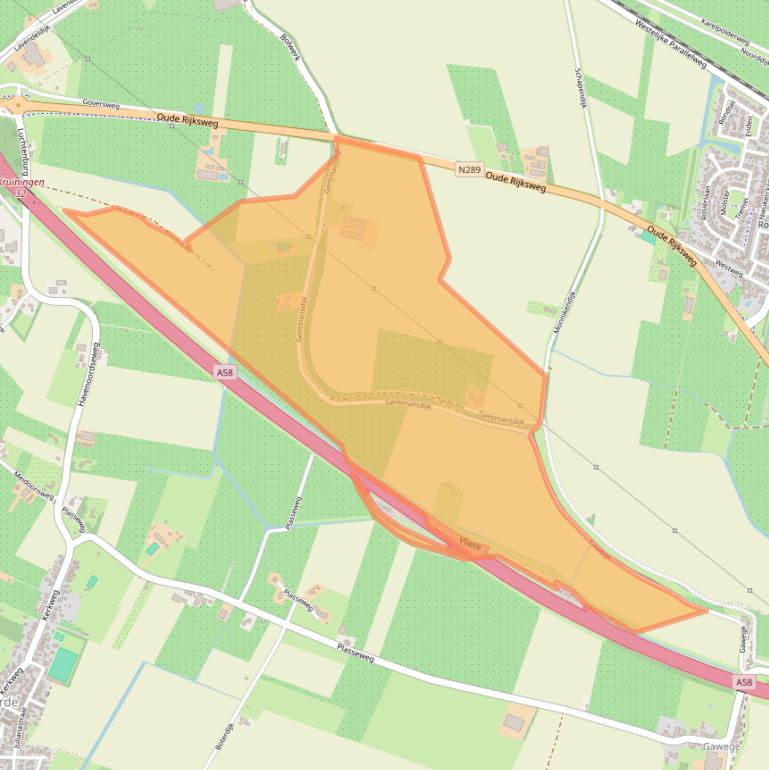 Kaart van postcodegebied 4413RE.