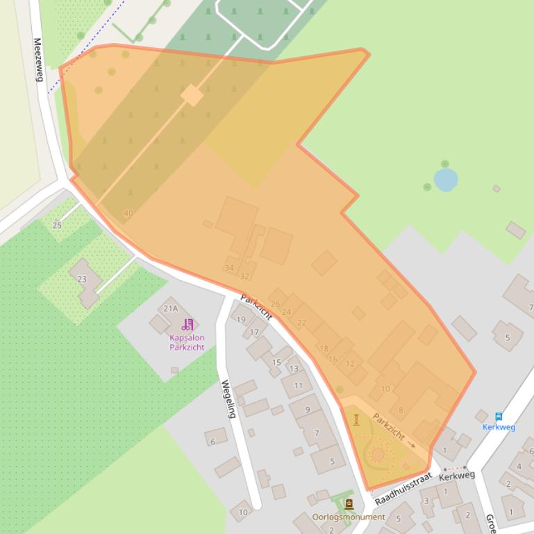Kaart van postcodegebied 4414AG.