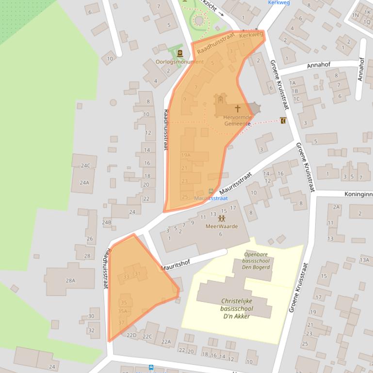 Kaart van postcodegebied 4414AH.