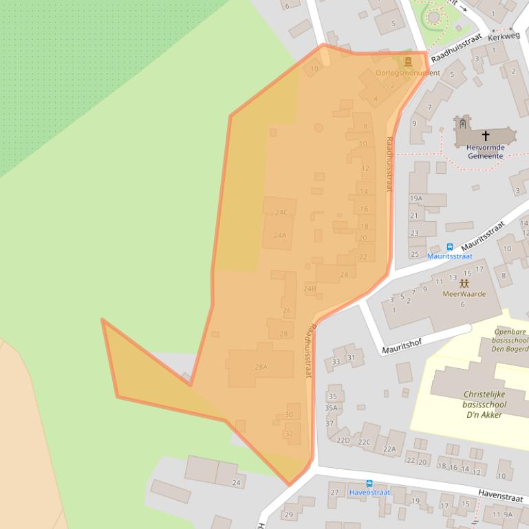 Kaart van postcodegebied 4414AJ.