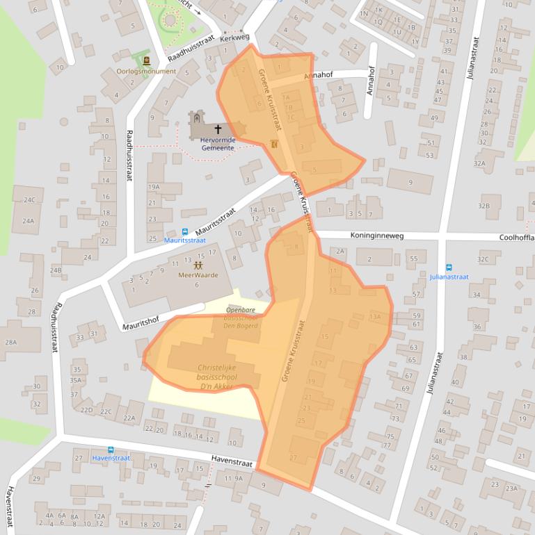 Kaart van postcodegebied 4414AL.