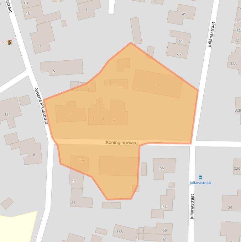 Kaart van postcodegebied 4414AM.