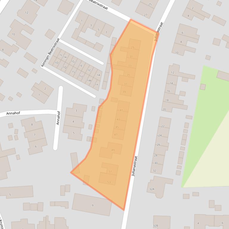 Kaart van postcodegebied 4414AR.