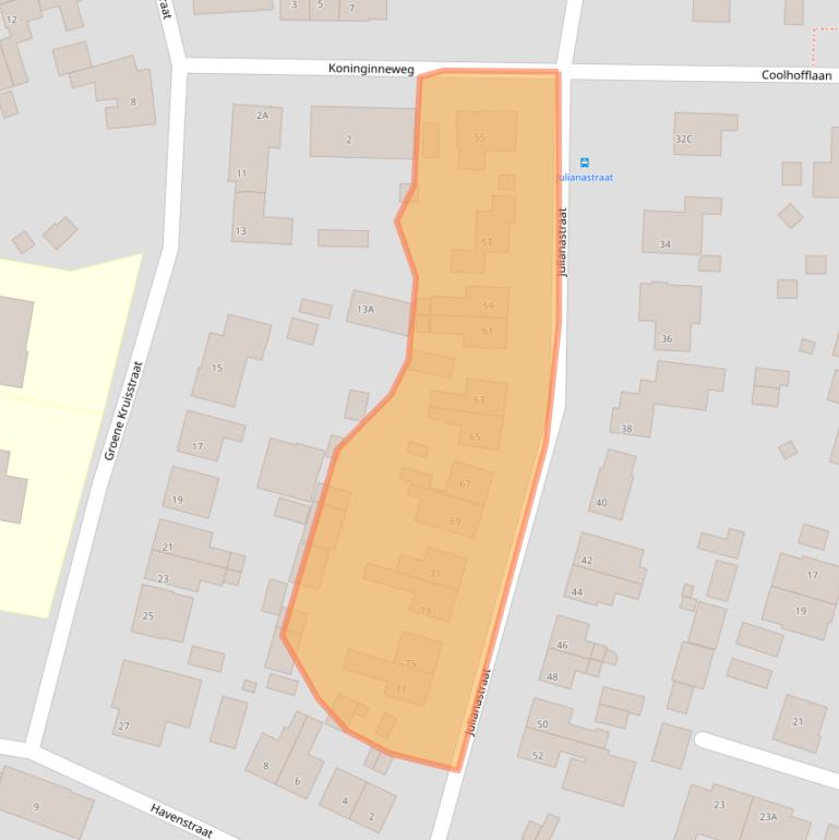 Kaart van postcodegebied 4414AS.