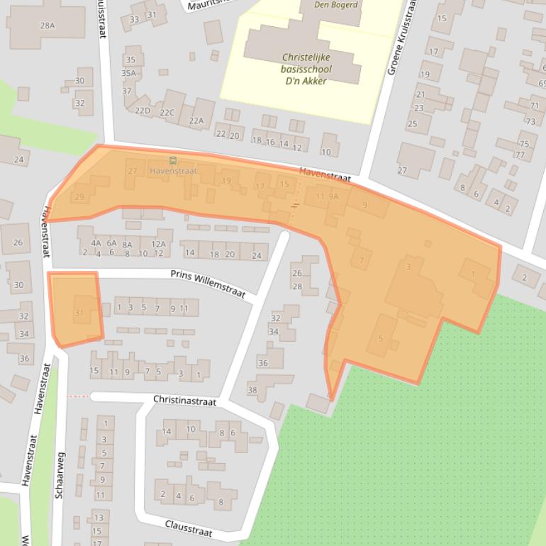 Kaart van postcodegebied 4414AX.