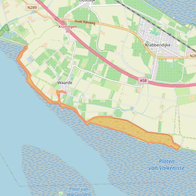 Kaart van postcodegebied 4414AZ.