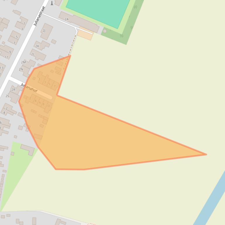 Kaart van postcodegebied 4414BG.