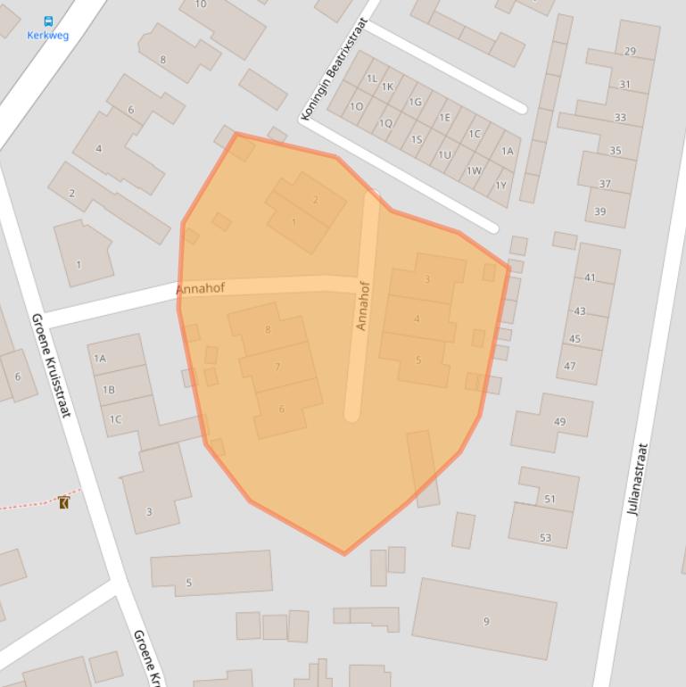 Kaart van postcodegebied 4414BR.