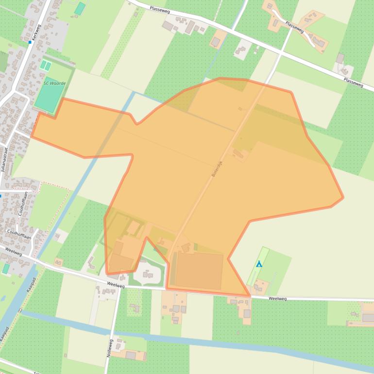 Kaart van postcodegebied 4414ND.