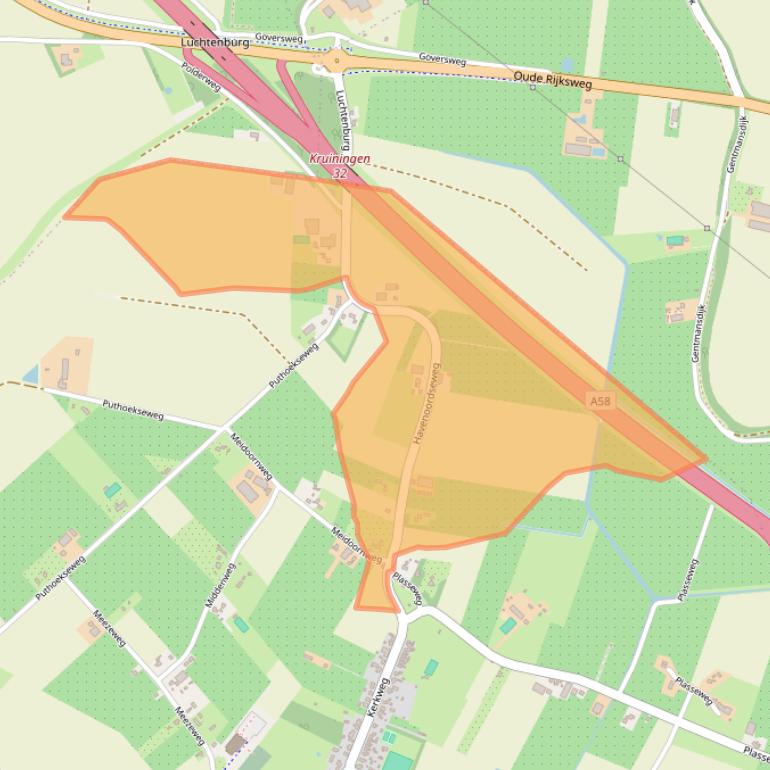 Kaart van postcodegebied 4414RK.