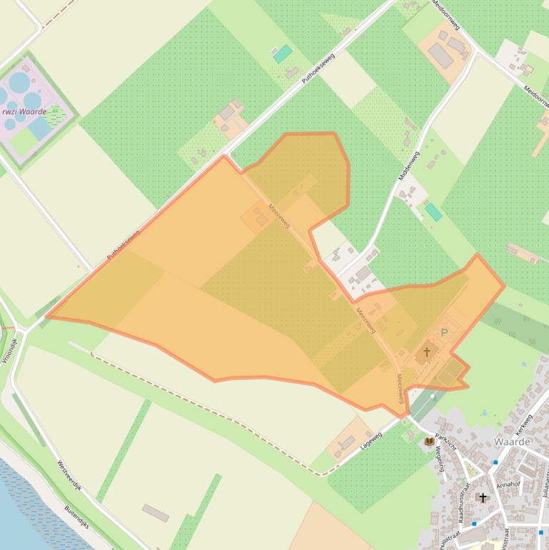 Kaart van postcodegebied 4414RN.