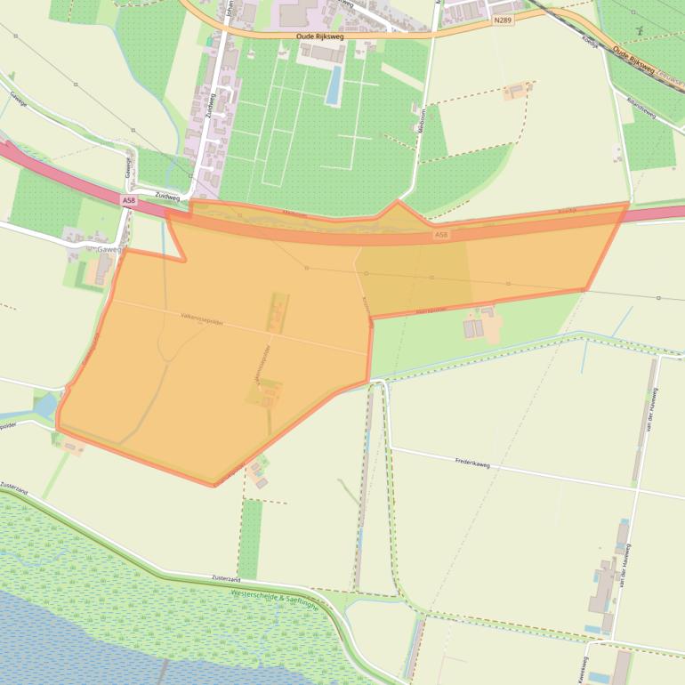 Kaart van postcodegebied 4414RW.
