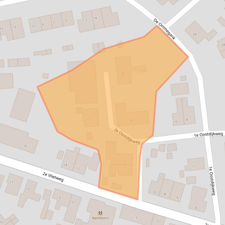 Kaart van postcodegebied 4415AD.