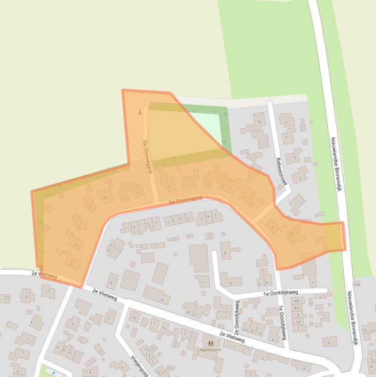 Kaart van postcodegebied 4415AM.