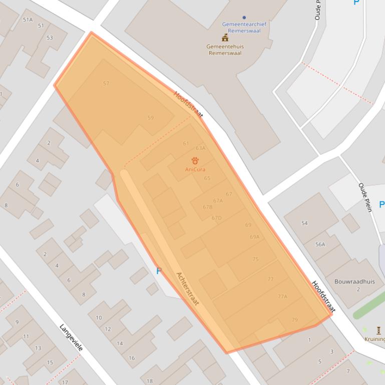 Kaart van postcodegebied 4416AC.