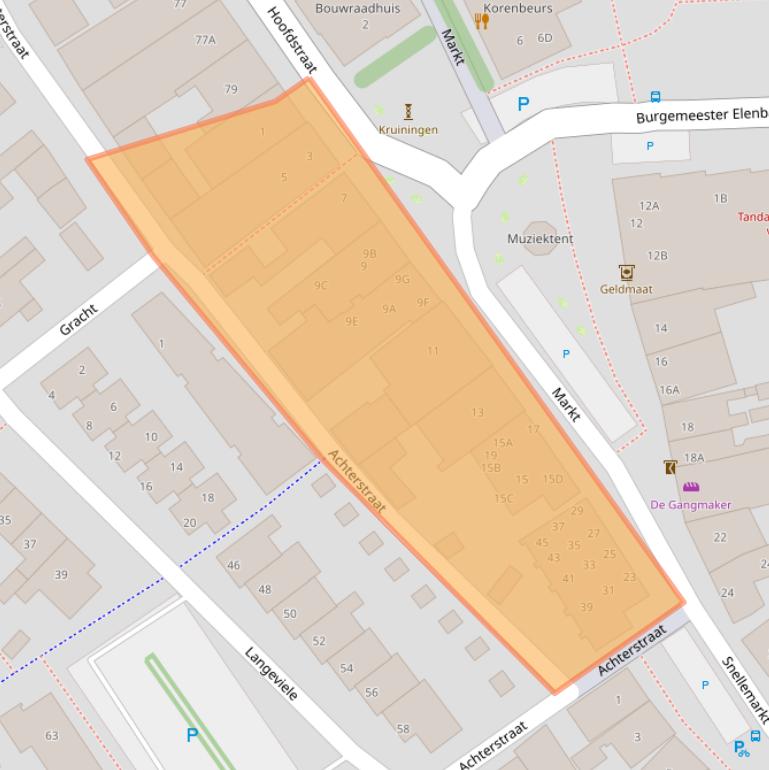 Kaart van postcodegebied 4416AG.