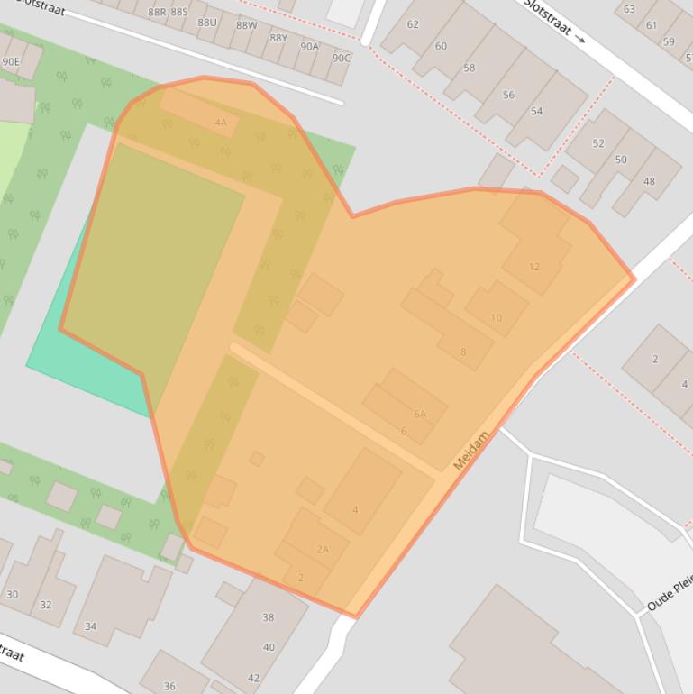 Kaart van postcodegebied 4416AJ.