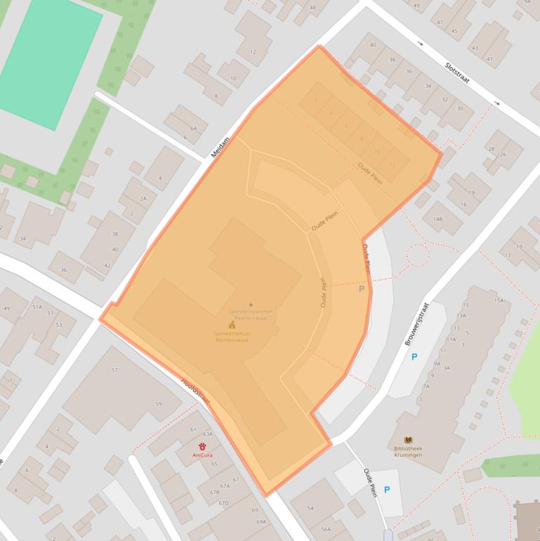 Kaart van postcodegebied 4416AK.