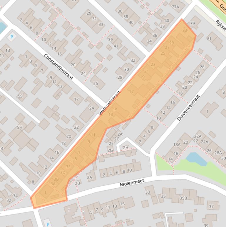 Kaart van postcodegebied 4416BG.