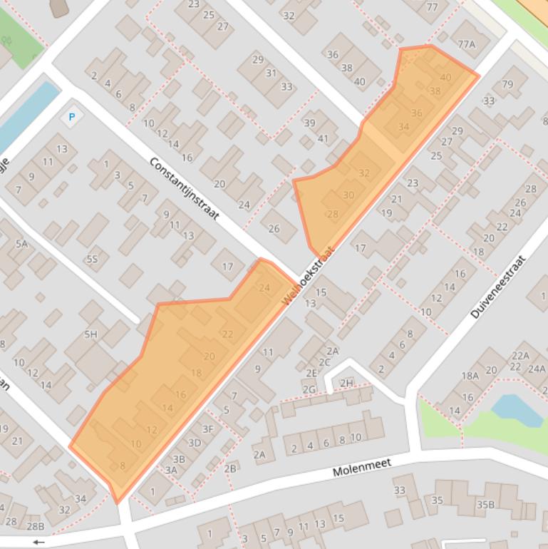 Kaart van postcodegebied 4416BH.