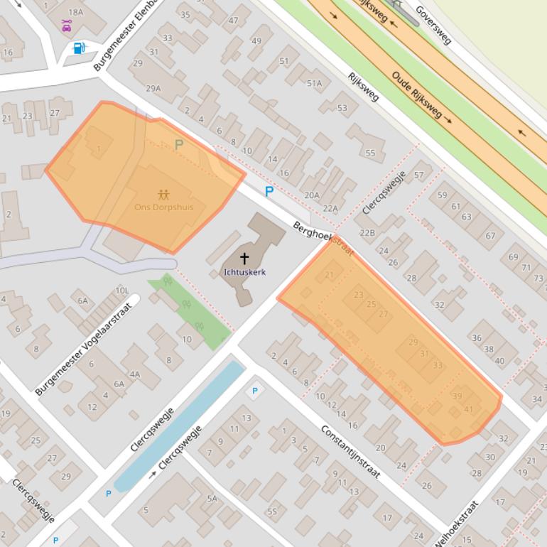 Kaart van postcodegebied 4416BJ.