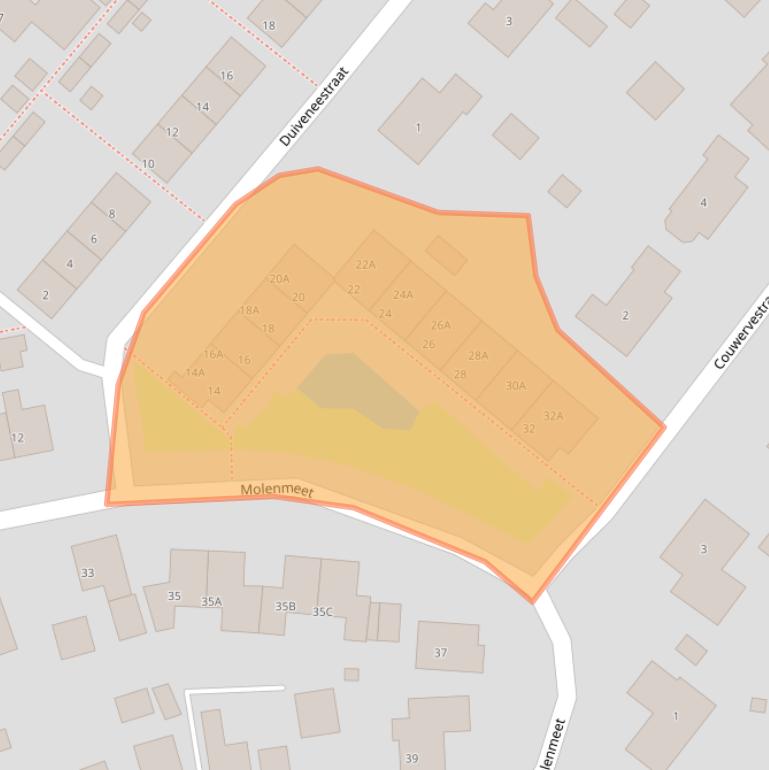 Kaart van postcodegebied 4416CA.