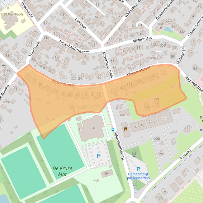 Kaart van postcodegebied 4416CB.