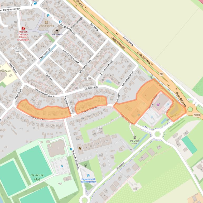 Kaart van postcodegebied 4416CC.