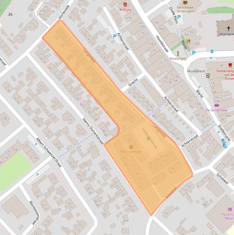 Kaart van postcodegebied 4416CE.