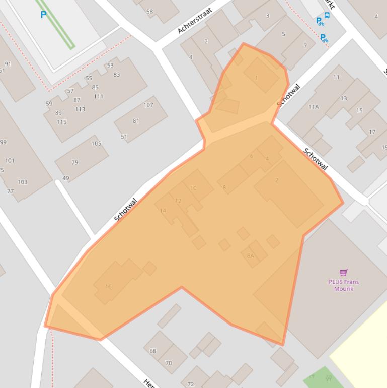 Kaart van postcodegebied 4416CJ.