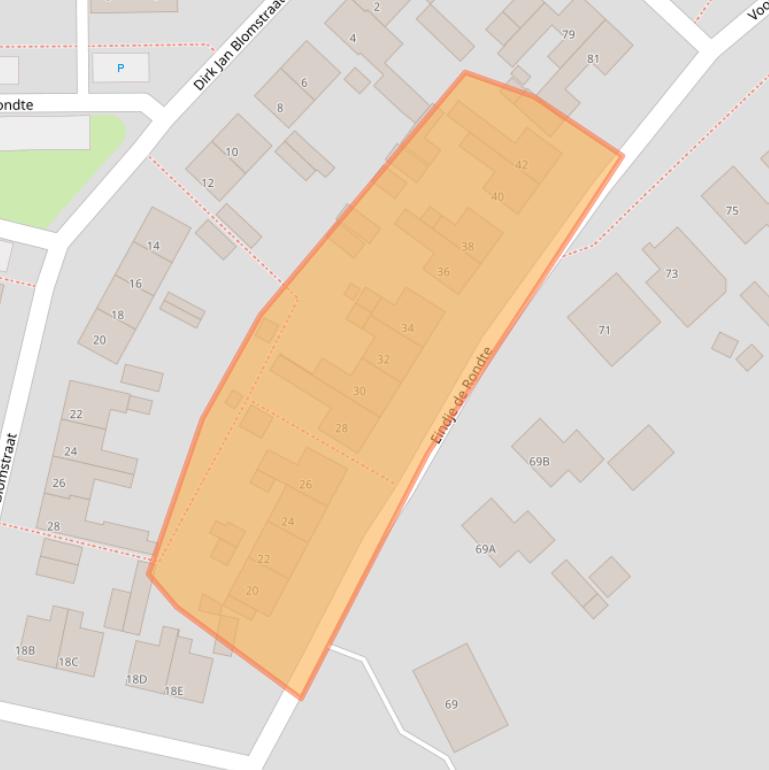 Kaart van postcodegebied 4416CT.